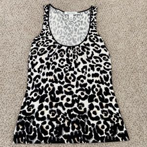 WHBM Leopard Sweater Tank, XS